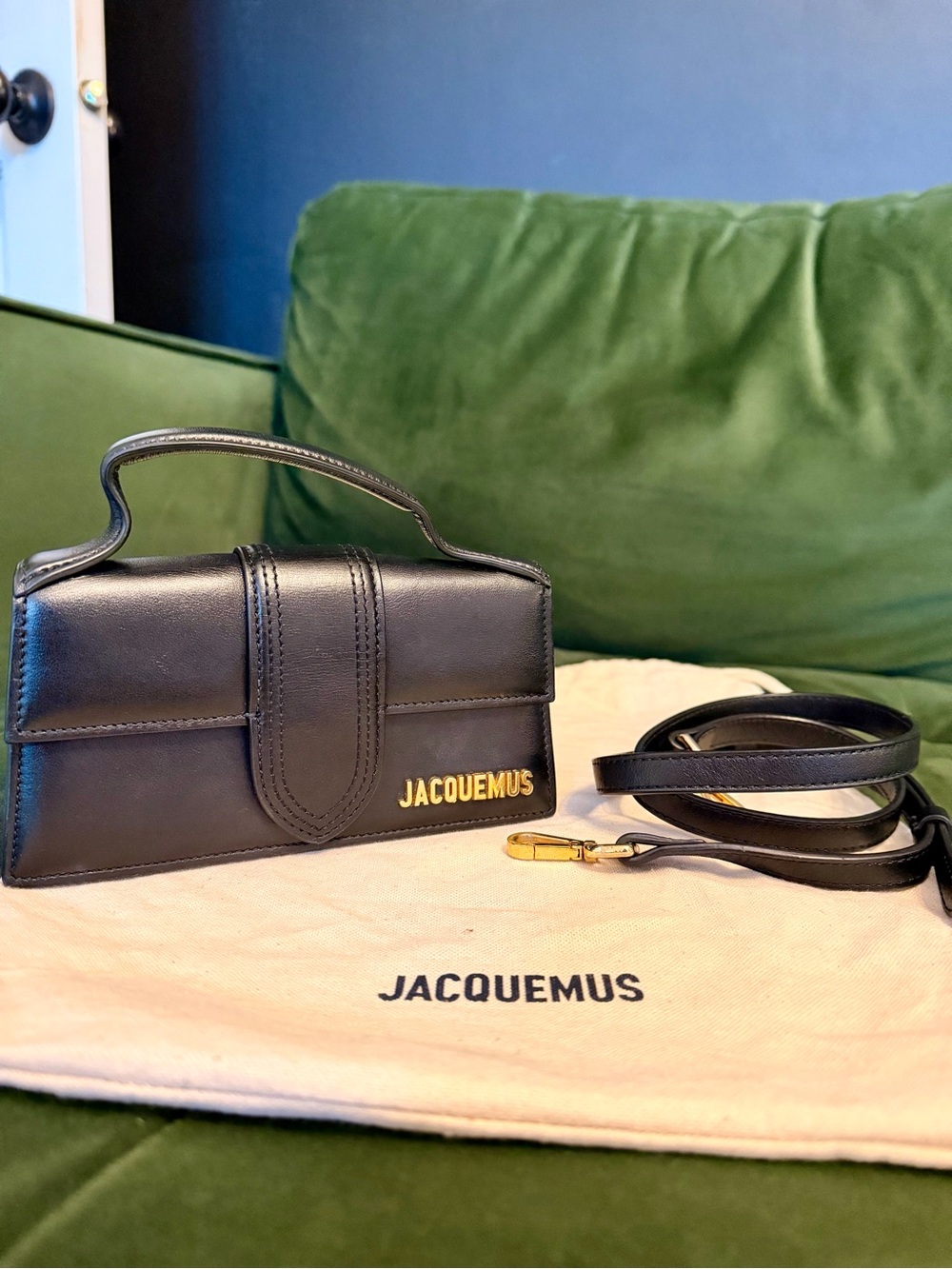 Jacquemus Black Leather Mini Top-Handle Bag